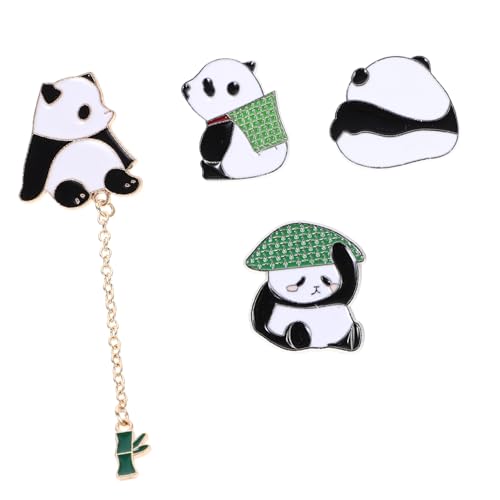 PACKOVE 4 Stück Panda-Brosche im chinesischen Stil weihnachtsbroschen brosche weihnachten Rucksäcke für Mädchen dekorative Stifte Rucksack-Pin-Ästhetik Broschen für Damen von PACKOVE