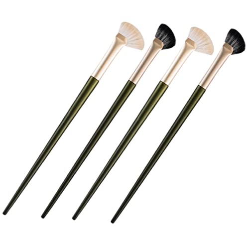 PACKOVE 4stücke Teiliges Nasenkonturpinsel- Ergonomisch Und Vielseitig Für Make-up Gesicht Wangenknochen Augenbrauen Und Lidschatten Schwarz-weiß Gemischte Borsten von PACKOVE