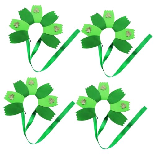 PACKOVE 4 Stück Klee Stirnband Patricks Day Kopfbedeckung St. Patricks Day Haarreifen Grünes Blumenhaarband Irisches Partyzubehör Patricks-tag Fräulein Die Blumen Haarnadel Plastik von PACKOVE