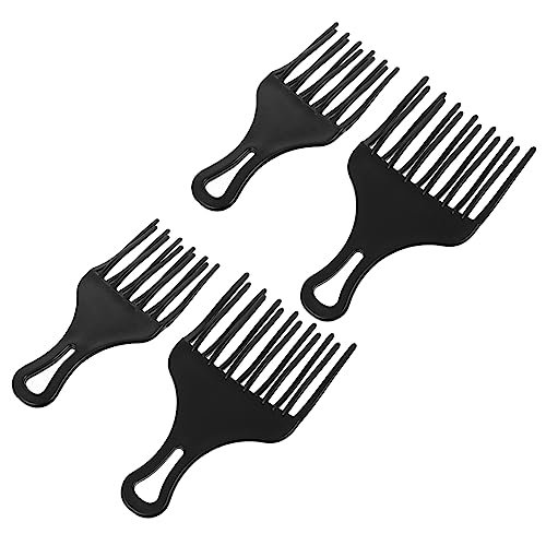 PACKOVE 4 Stück Teiliges Breitzahniger Haarkamm für Lockiges Haar Antistatischer Stylingkamm für Damen und Herren zum Entwirren und Friseurarbeiten aus Hochwertigem Kunststoff von PACKOVE