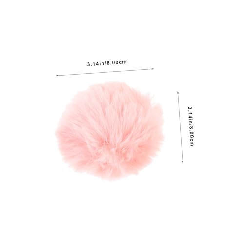 PACKOVE 4 Stück Teiliges Kleine Flauschige Kugel Broschen in Zartem Rosa Abnehmbare Kunstfell Deko für DIY Kleidung Schuhe Hüte und Handwerksprojekte Sichere und Vielseitige von PACKOVE