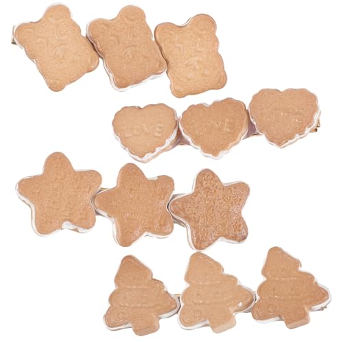 PACKOVE 4 Stück Teiliges Kleine Keks Haarspangen aus Hochwertigem Harz Lustiger Haarschmuck für Mädchen Vielseitig Einsetzbar für Zöpfe Pferdeschwanz und Lockiges Haar Einfach zu von PACKOVE