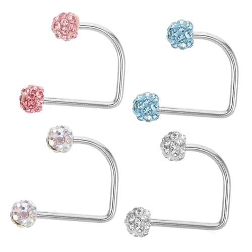 PACKOVE 4 Stück Metall Lippenringe Mit U-förmigem Design Für Nasenpiercings Und Lippenpiercings Reizfreie Piercingschmuck Für Frauen Im Alltag von PACKOVE