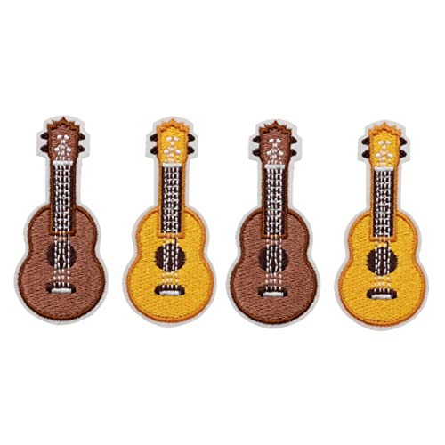 PACKOVE 4 Stück Teiliges Niedliche Ukulele Anstecknadeln aus Emaille Glänzende Verschleißfeste Broschen für Kleidung Taschen Hüte und Accessoires Leichte Schmuckdekoration von PACKOVE