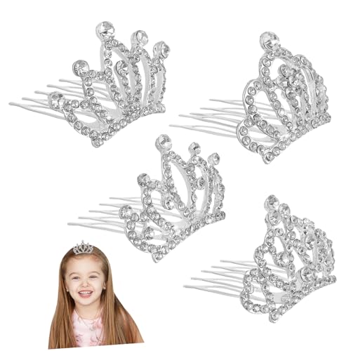 PACKOVE 4 Stück Teiliges Tiara Krone mit Strass Haarrechen Party Haarschmuck für Geburtstagsfeiern und Aufführungen Prinzessinnen Krone für Mädchen PACKOVE 4 Stück Teiliges Tiara Krone mit Strass Haarrechen Party Haarschmuck für Geburtstagsfeiern und Aufführungen Prinzessinnen Krone für Mädchen von PACKOVE