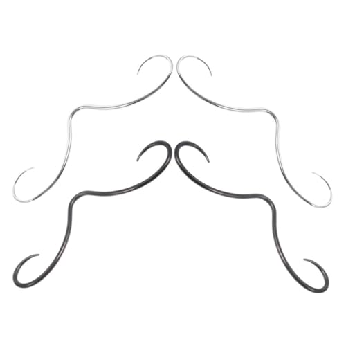 PACKOVE 4 Stück Teiliges Verstellbares Septum Nasenring aus Edelstahl Lustiger Schnurrbart Piercing Schmuck Unisex Nasenstecker für Damen und Herren Leicht und Modisch für Alltag und von PACKOVE