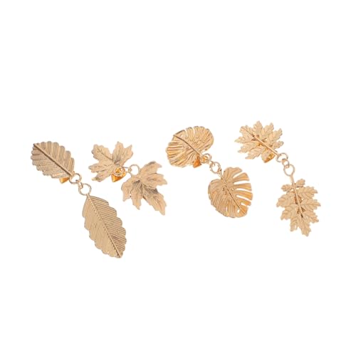 PACKOVE 4 Stück Teiliges Vintage Strickjacken Clip Antirutsch Schal Clips in Blattform Stilvolle Damen Cardigan Verschlüsse für Pulloverkragen und Schals Eleganter Schutz vor Verrutschen von PACKOVE