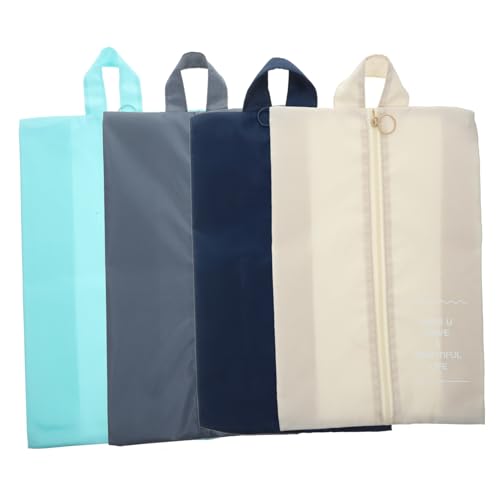 PACKOVE 4 Stück Teiliges Wasserfeste Schuhbeutel aus Nylon mit Reißverschluss Atmungsaktive Faltbare Schuh und Reise Organizer Taschen für Herren Vielseitig Verwendbar als Kosmetik und von PACKOVE
