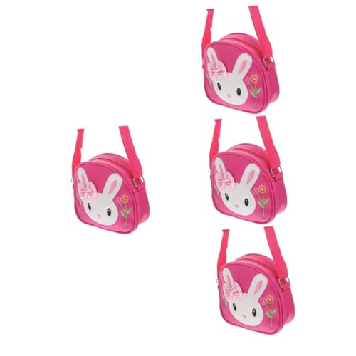 PACKOVE 4 Stück Umhängetasche für Mädchen Kinder Geldbörse Kawaii geldbörse Wok Geldbörsen für Damen im Trend Handtasche für kleine Mädchen Häschen-Crossbody-Geldbörse Mädchenhandtasche von PACKOVE