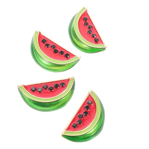PACKOVE 4 Stück Wassermelonen Brosche Teiliges Kreatives Design für Frauen als Anstecknadel für Kleidung Pullover Schals und Besondere Anlässe von PACKOVE