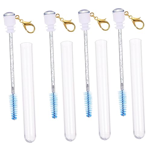 PACKOVE 4stücke Teiliges Von Blauen Wimpernbürsten Und Mascara-pinsel Mit Schlüsselanhänger Make-up-accessoire Für Augen-make-up Für Anfänger Und Wiederverwendbar Und Tragbar von PACKOVE
