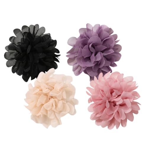 PACKOVE 4 Stücke Stoff Blumen Brosche mit Realistischer Blütenoptik Leichter und Sicherer Anstecker Stilvoll Hochzeit Bankett Schmuck für Damen und Herren Vielseitig für Kleider Anzüge und von PACKOVE