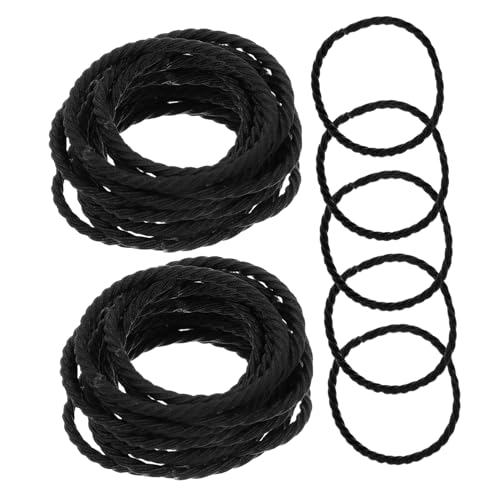 PACKOVE 40 Stück Haargummis für Damen Elastische Nahtlose Haargummis Schwarz Ponytail Halter und Haaraccessoire für Täglichen Gebrauch Geschenkidee von PACKOVE
