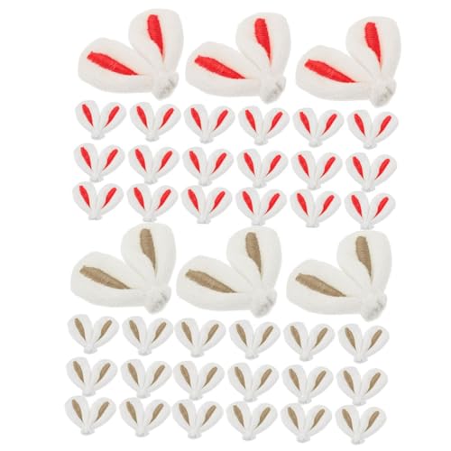 PACKOVE 40 Stück Teiliges Hasenohren Haarclip Zubehör DIY Dekorationen für Haarschmuck Niedliche Hasenohren Charms für Ostern und Festliche Anlässe von PACKOVE