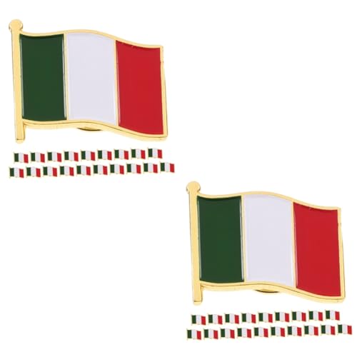 PACKOVE 40 Stück Teiliges Italienische Flaggen Anstecknadeln aus Metall Langlebige Kleidung Abzeichen Broschen für Hemd Hut Anzug Lapel Pins für Männer und Frauen von PACKOVE