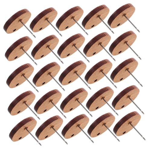 PACKOVE 40 Stück Teiliges Retro Runde Holz Ohrstecker mit Dangle Anhängern Synthetisches Holz Komfortabel Vielseitig für Damen für Alltag Partys DIY Schmuckherstellung von PACKOVE