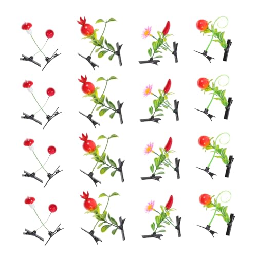 PACKOVE 40stücke Simulierte Pflanze Haarclips Mädchen Haarclips Süße Pflanze Haarnadeln Mädchen Haaraccessoires von PACKOVE