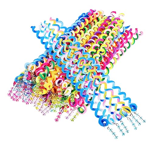 PACKOVE 42 Stück Farbige Geflochtene Haare Haarzopfklammern Haarschmuck Für Mädchen Haar Accessoire Spiral Haarzopfband Haarstyling Tools Farbige Haarverlängerungen Für Den Frühling von PACKOVE