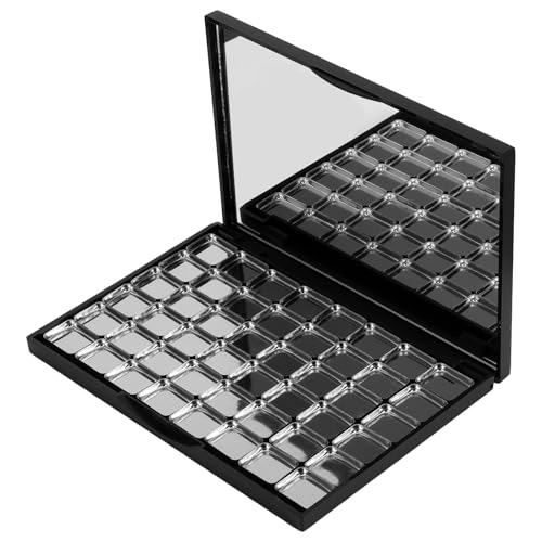PACKOVE 48stücke Schminkpalette Mit Integriertem Spiegel Magnetische Lidschattenpalette Metallpfannen Leere Magnetische Make-up-palette Lidschatten-etui Aufbewahrung Für Lidschattenpalette von PACKOVE
