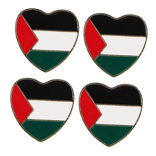 PACKOVE 4stücke Anstecknadel Mit Palästinensischer Flagge Metallbrosche Nationalflaggen-clip Palästinensische Flaggenabzeichen Für Schals Strickjacken Und Kleider von PACKOVE