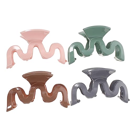 PACKOVE 4stücke Klaue Clips Haarklammern Für Damen Große Haarklammern Aus Kunststoff Haarstyling-accessoires Für Dünnes Und Dickes Haar Geeignet Für Alltag Und Partys von PACKOVE
