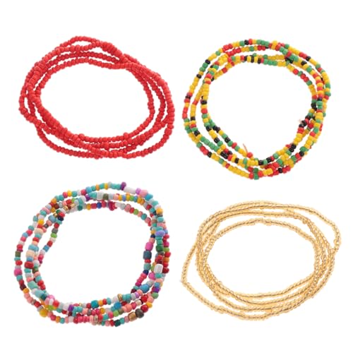 PACKOVE 4stücke Teiliges Set Damen Taillenkette Handgefertigte Bikini-kette Glasperlen Stylischer Bauchschmuck Für Strand Und Schwimmbad Verstellbar Und Langlebig PACKOVE 4stücke Teiliges Set Damen Taillenkette Handgefertigte Bikini-kette Glasperlen Stylischer Bauchschmuck Für Strand Und Schwimmbad Verstellbar Und Langlebig von PACKOVE