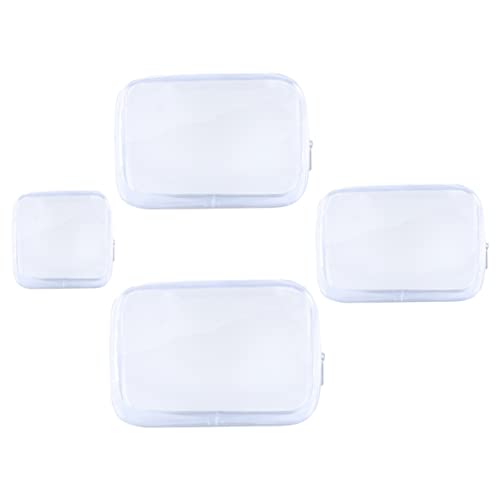 PACKOVE 4stücke Transparente Kosmetiktasche Mit Großem Fassungsvermögen Für Damen Reise Make-up Taschen Aufbewahrungstasche Schminktasche Lagerungstasche Aus Hochwertigem PVC von PACKOVE