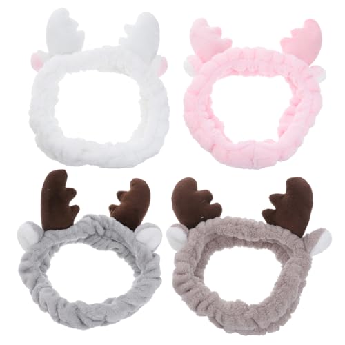 PACKOVE 4stücke Teiliges Weihnachts-stirnband Für Plüsch-haarband Mit -augen Waschen Gesichts Make-up Und Yoga Für Erwachsene Und Zufällige Farben von PACKOVE