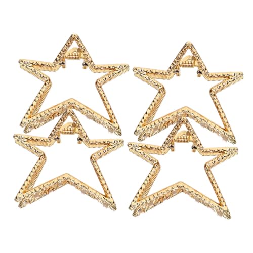 PACKOVE 4stücke Dekorative Haarklammern Sternform Kleine Metall-haarspangen Für Damen Für Hochzeiten Partys Und Alltag Langlebig Und Leicht Zu Handhaben von PACKOVE