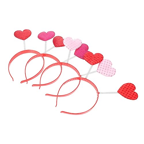 PACKOVE 4stücke Herzförmige Haarreifen Valentinstag Haarschmuck Für Mädchen Leichtes Und Bequemes Design Für Party Geburtstag Und Bühnenauftritte Verschiedene Stilvarianten Für Festliche a von PACKOVE