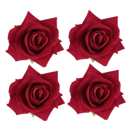 PACKOVE 4stücke Kunstblumen Haarclips Rote Rosen Haarnadeln Vielseitige Haarschmuck-accessoires Für Und Partys Blumenbroschen Für Und Mädchen PACKOVE 4stücke Kunstblumen Haarclips Rote Rosen Haarnadeln Vielseitige Haarschmuck-accessoires Für Und Partys Blumenbroschen Für Und Mädchen von PACKOVE