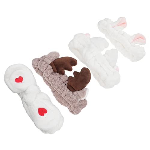 PACKOVE 4stücke Pack Dusch-haarbänder Elastische Stirnbänder Haarbands Spa Kopfwraps Dusche Stirnband Handtücher Make-up-haarband von PACKOVE