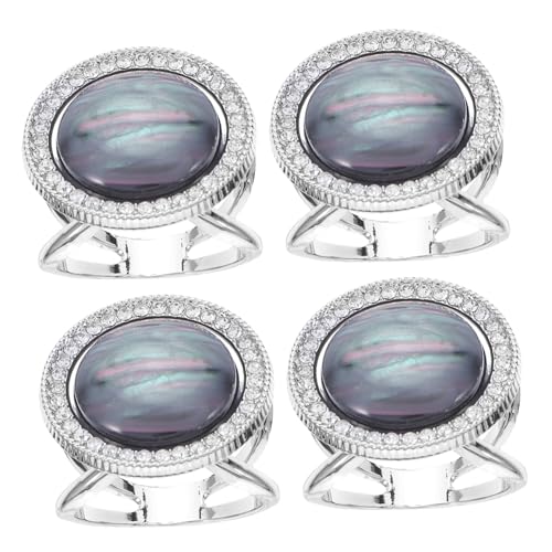 PACKOVE 4stücke Schalring-clip Für Damen Modische Kleidungsschnalle Runder Kleiderklammer Aus Metall Pulloverclips Strickjackenclip Schal-dekor-accessoires von PACKOVE