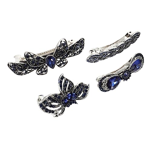 PACKOVE 4stücke Strass Haarspangen Und Haarspangen Haar Clips Für Mädchen Haarschmuck Mit Strass-details Langlebiger Kopfschmuck Für Alltag Und Partys von PACKOVE
