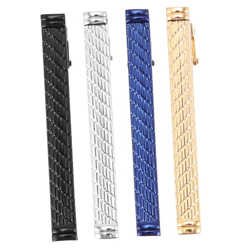 PACKOVE 4stücke Krawattenklammern Für Männer Zarte Krawattenverschlüsse Kupfer Krawatte Clips Business Krawatten Halter Krawattenklammern von PACKOVE