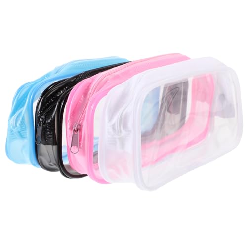 PACKOVE 4stücke Teiliges Transparenter Multi-use Federmäppchen Großer Stauraum Für Schreibwaren Bleistifte Und Kosmetik Praktische Organizer Für Schule Büro Und Kreative Aktivitäten von PACKOVE