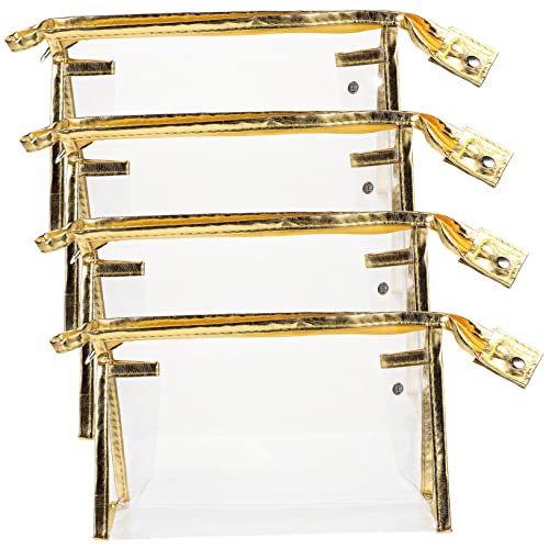 PACKOVE 4stücke Transparente Kosmetiktasche Tragbare Reise-Make-up-Tasche Wasserdichter Kulturbeutel Mit Robustem Reißverschluss Für Damen Und Herren Für Toilettenartikel Und von PACKOVE