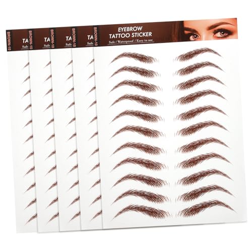 PACKOVE 5blätter Simulation Augenbrauen Aufkleber Augenbrauenformung Pflege Augenbrauentattoos Für Make-up von PACKOVE