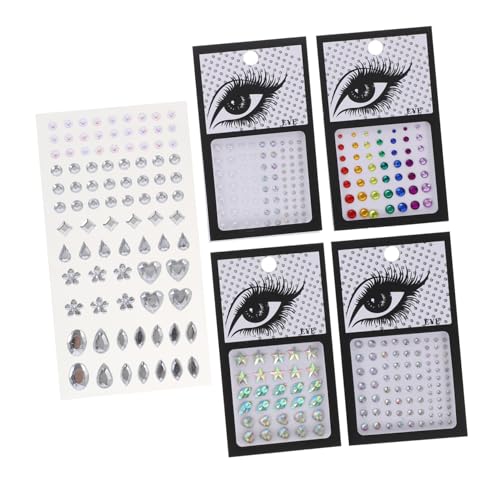 PACKOVE 5 Blätter Gesicht Edelsteine Selbstklebend Ab Farbige Rhinestones für Makeup Körper und Partydekoration für Festivals Halloween Cosplay und Besondere Anlässe PACKOVE 5 Blätter Gesicht Edelsteine Selbstklebend Ab Farbige Rhinestones für Makeup Körper und Partydekoration für Festivals Halloween Cosplay und Besondere Anlässe von PACKOVE