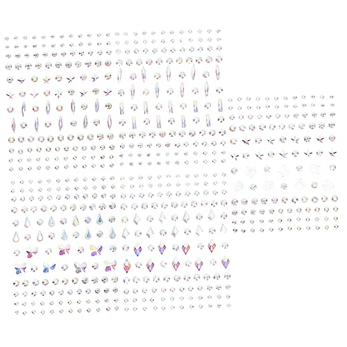 PACKOVE 5 Blätter Gesichts Juwelen Aufkleber Selbstklebende Gems für Augenbrauen und Gesicht Wiederverwendbare Dekoration für Festivals und Partys von PACKOVE