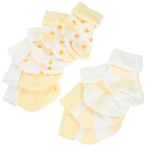 PACKOVE 5 Paar Baby-Kleinkind-Knöchel-Crew-Socken Kinder-Wintersocken Aus Baumwolle Thermostiefelsocken Für Neugeborene Für Kleinkinder Jungen Mädchen 0–5 Monate von PACKOVE