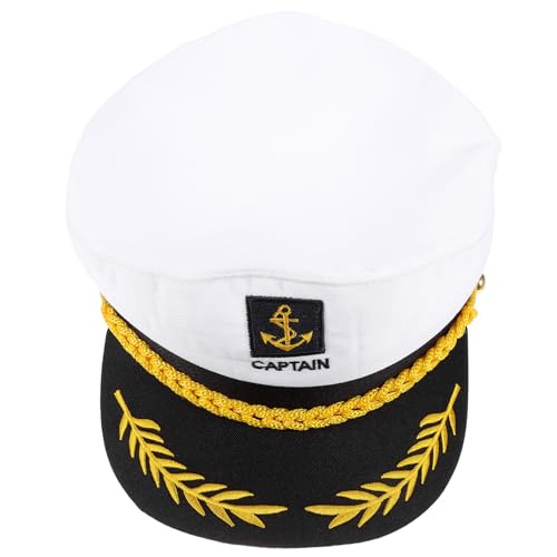 PACKOVE Kleidung 5st Braut Hut Militärischer Hut Mütze Hut Kostüm Kapitänsmütze Cosplay Matrosenmütze Yacht-rock-partykleidung Hut Im Maritimen Stil Reisen Marineschiff Weihnachten Weiß von PACKOVE