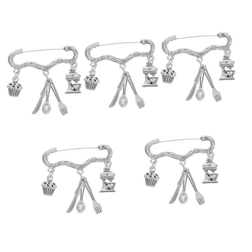 PACKOVE 5 Stück Backmützen Brosche Anstecknadel für Damen Dekorativer Küchen Schmuck Vielseitig als Anstecknadel oder Anhänger Detailreiches Design für Backliebhaber Perfektes für von PACKOVE