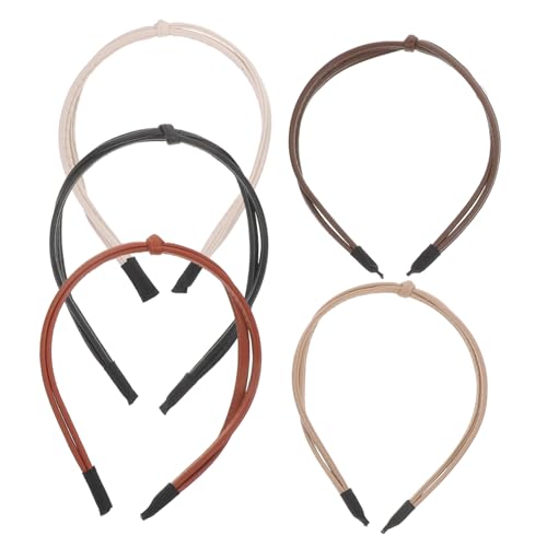 PACKOVE 5stücke Haarbänder Aus Leder Mit Knoten Für Damen Dünne Stirnbänder Als Haaraccessoires Für Hochzeit Und Abschlussball von PACKOVE