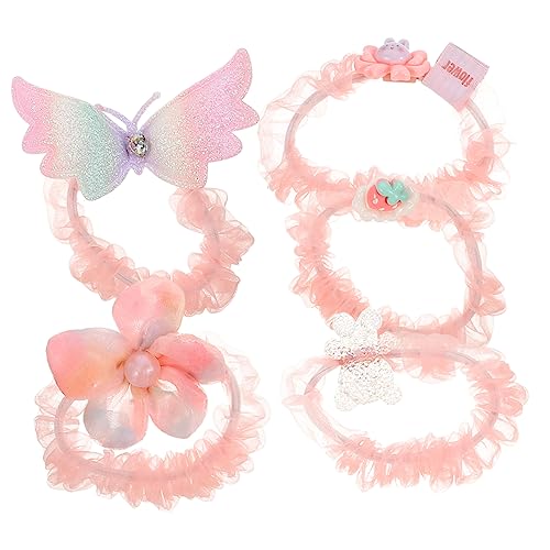 PACKOVE 5 Stück Haarkreis Haar Accessoires Für Kleinkinder Mädchen Haargummis Süße Elastische Haargummis Mädchen Haar Accessoires Elastisches Haarseil Haarschleifen Frauen von PACKOVE