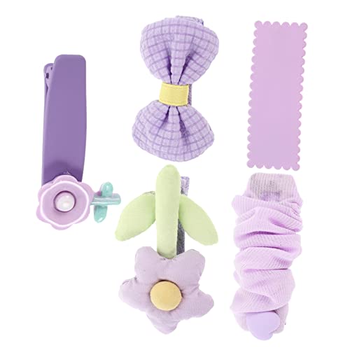 PACKOVE 5 Stück Niedliche Haarklammern Mädchen Haarspangen Schmetterling Stoff Blüten Haarschmuck für Sicher und Langlebig Tägliche Nutzung Geschenkidee von PACKOVE