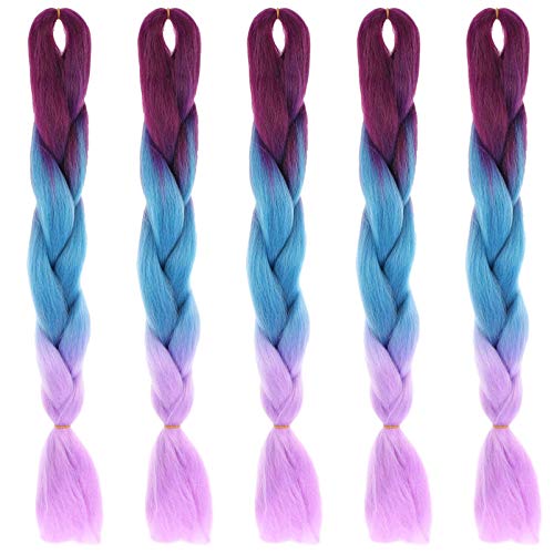 PACKOVE 5 Stück Teiliges Afrikanische Haarflechten Farbige Synthetische Zöpfe für Damen Langlebiges Kunsthaar für Kostüme und Besondere Anlässe Auffällige Farbvariation Helllila PACKOVE 5 Stück Teiliges Afrikanische Haarflechten Farbige Synthetische Zöpfe für Damen Langlebiges Kunsthaar für Kostüme und Besondere Anlässe Auffällige Farbvariation Helllila von PACKOVE