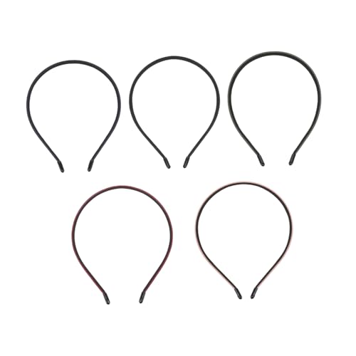 PACKOVE 5stücke Lederbezogene Stirnbänder Dünne Stirnbänder Zum Täglichen Waschen Gesichts Robuste Mit Leder Umwickelt Für Damen Im Retro-look von PACKOVE