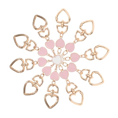 PACKOVE 5 Stück Teiliges Herzförmige Taschenverlängerungsketten Riemen aus Langlebiger Zinklegierung Kompatibel mit Schultertaschen Umhängetaschen und Geldbörsen für DIY Zubehör von PACKOVE