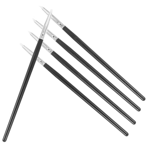 PACKOVE 5 Stück Teiliges Nagelkunst Skulptur und Malpinsel mit Silikonkopf für Effekte zum Modellieren Schnitzen und Zeichnen von Mustern Schwarz von PACKOVE